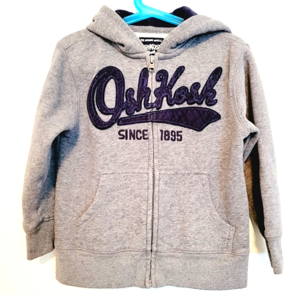 Oshkosh Gray and Blue Zip Hopdie size 4